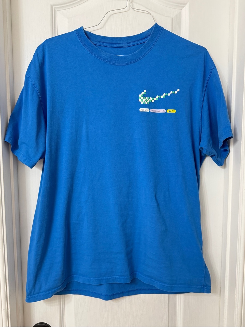 Nike Air Will Take You There Tshirt Loose Fit Short Sleeve 100% Cotton Blue L